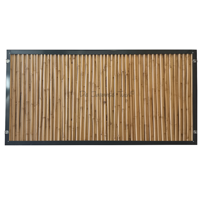 Tuinhek Bamboe met Zwart Frame